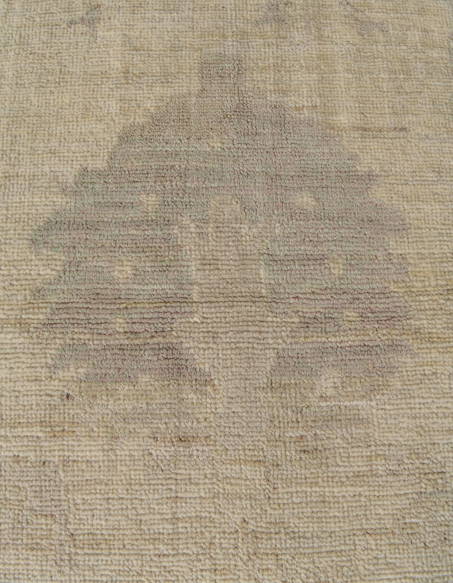 9' 2 x 12' 1 Hand Knotted Oushak Wool Rug