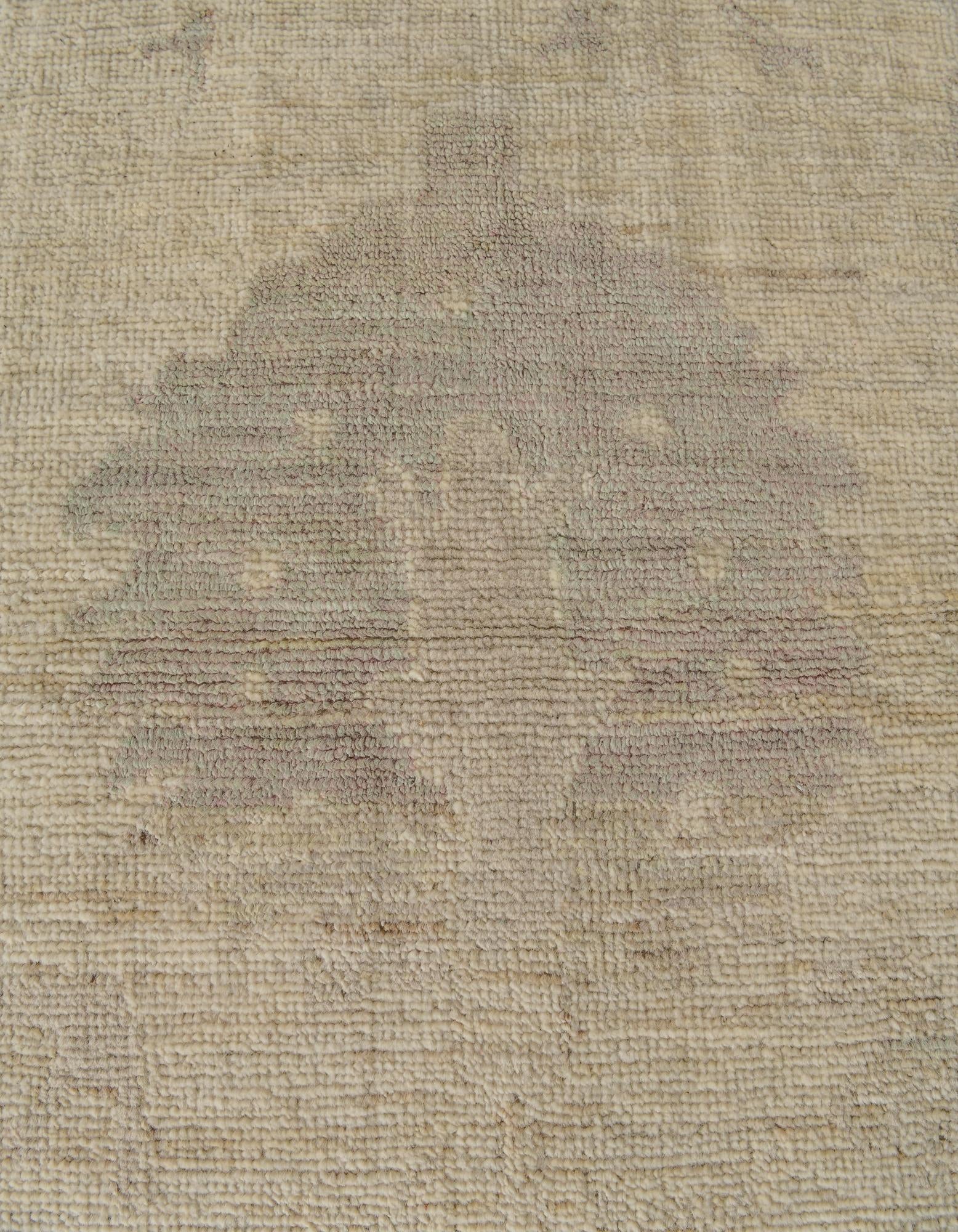 9' 2 x 12' 1 Hand Knotted Oushak Wool Rug
