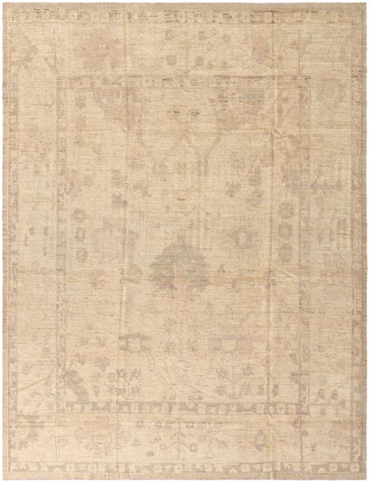 9' 2 x 12' 1 Hand Knotted Oushak Wool Rug