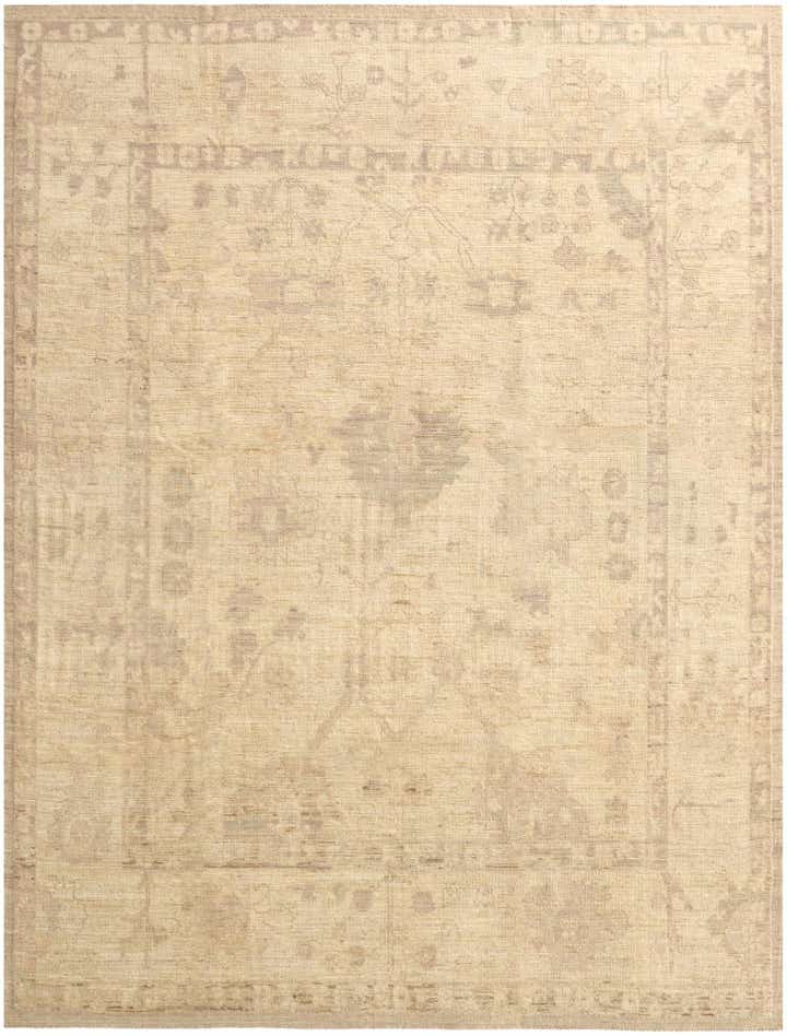 9' 2 x 12' 1 Hand Knotted Oushak Wool Rug