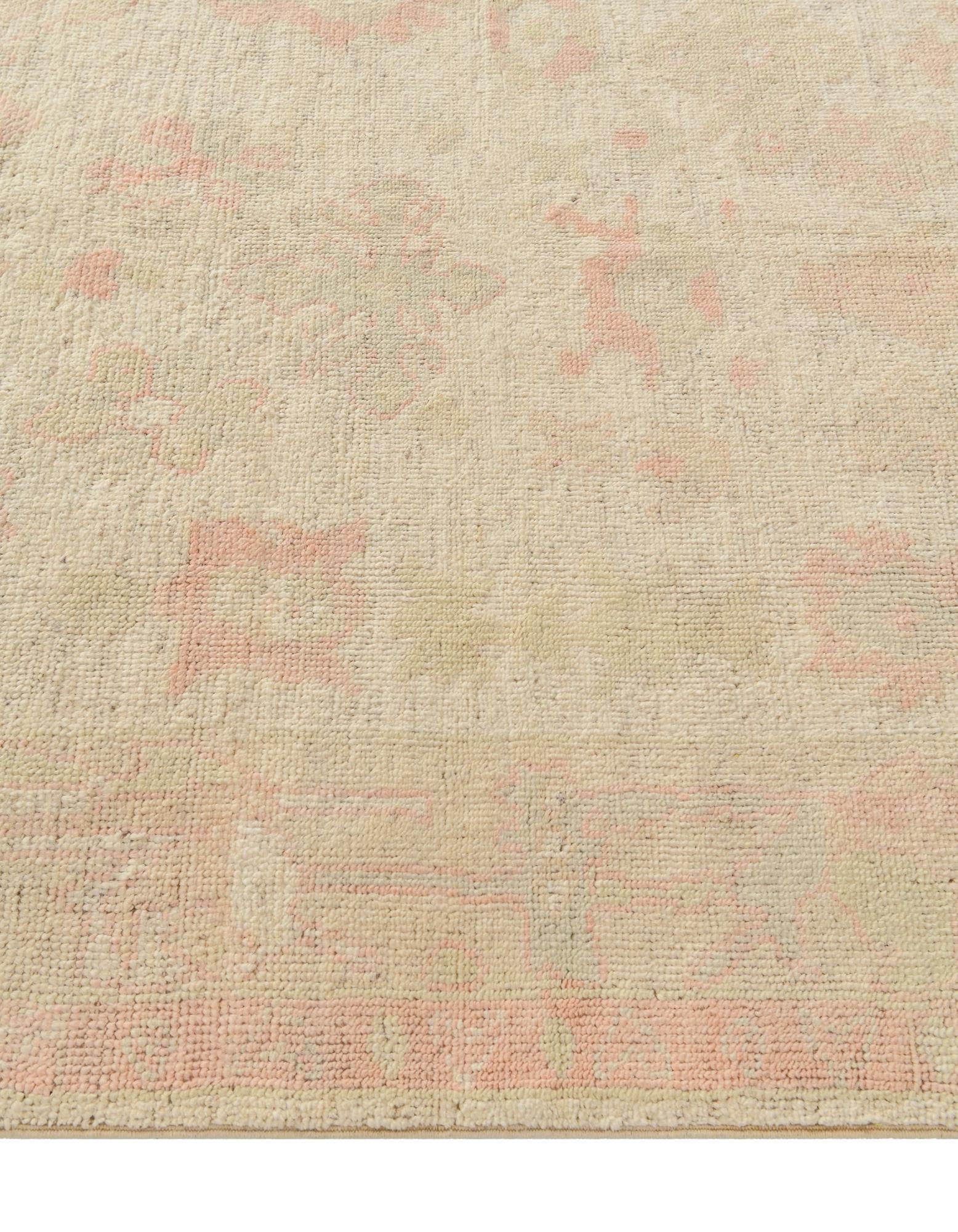 5' 2 x 7' 4 Hand Knotted Oushak Wool Rug