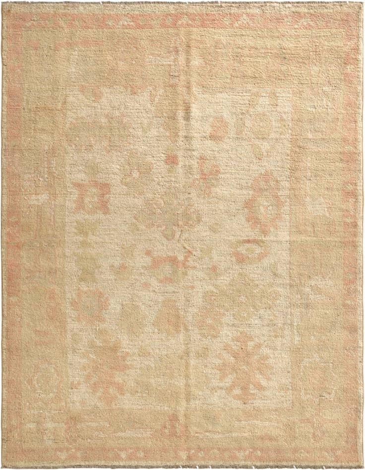 Detail image of 5' 2 x 7' 4 Hand Knotted Oushak Wool Rug