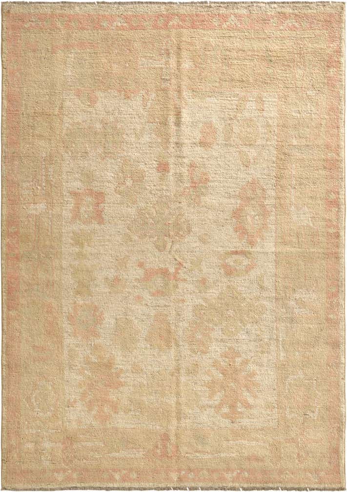 5' 2 x 7' 4 Hand Knotted Oushak Wool Rug