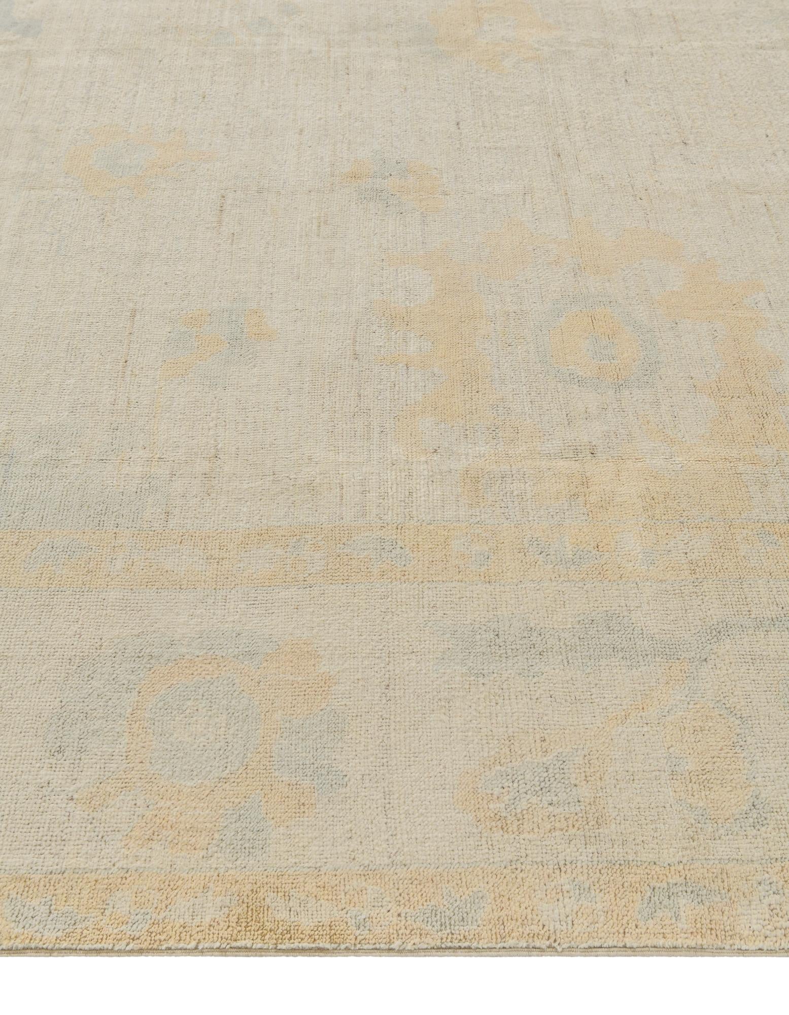 8' 9 x 11' 8 Hand Knotted Oushak Wool Rug