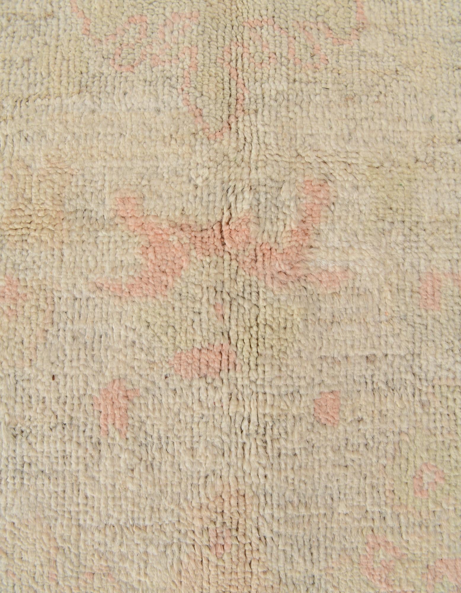4' 2 x 5' 11 Hand Knotted Oushak Wool Rug