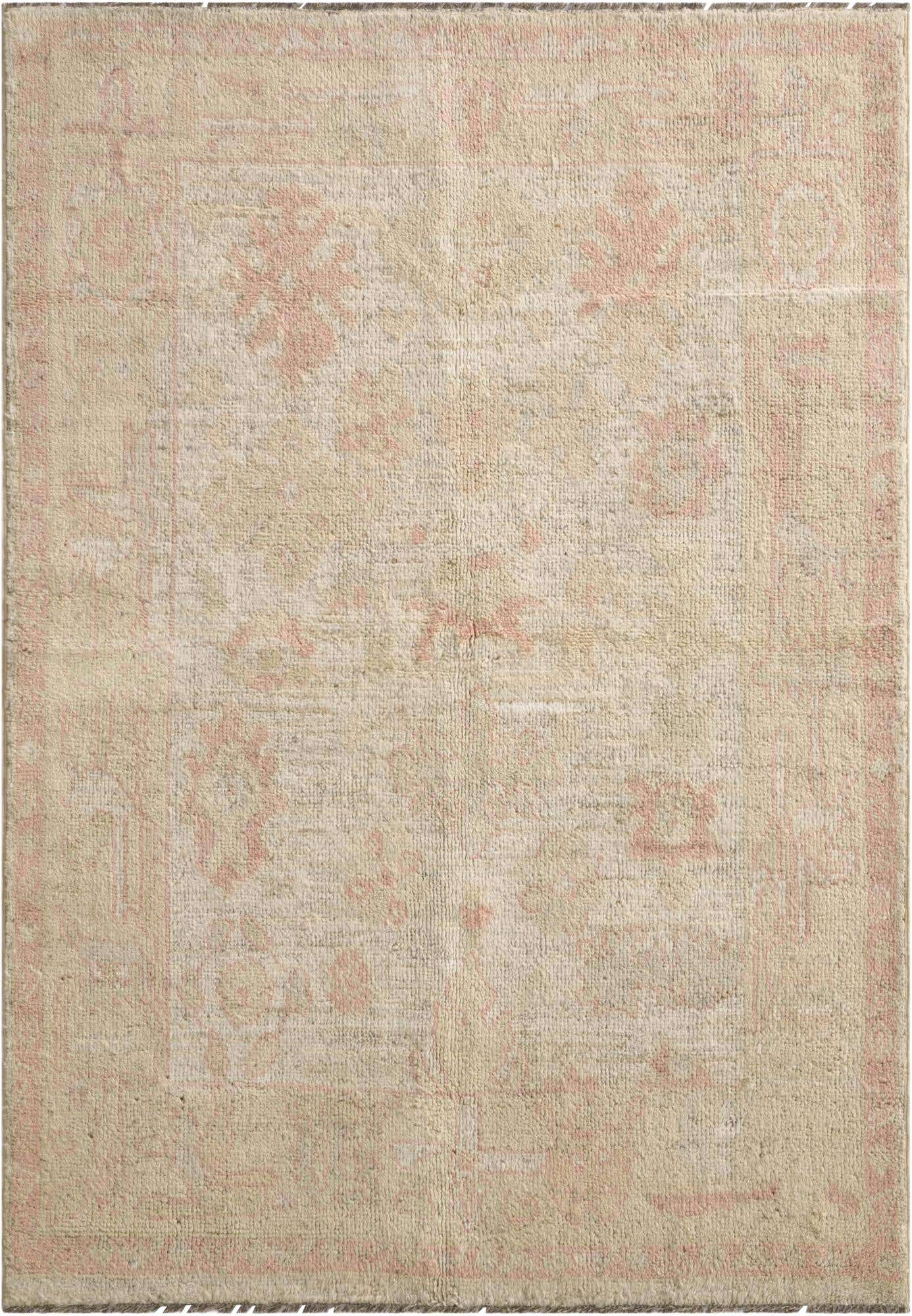 4' 2 x 5' 11 Hand Knotted Oushak Wool Rug