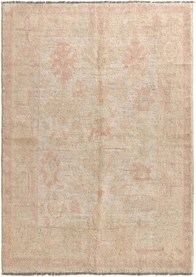 Detail image of 4' 2 x 5' 11 Hand Knotted Oushak Wool Rug