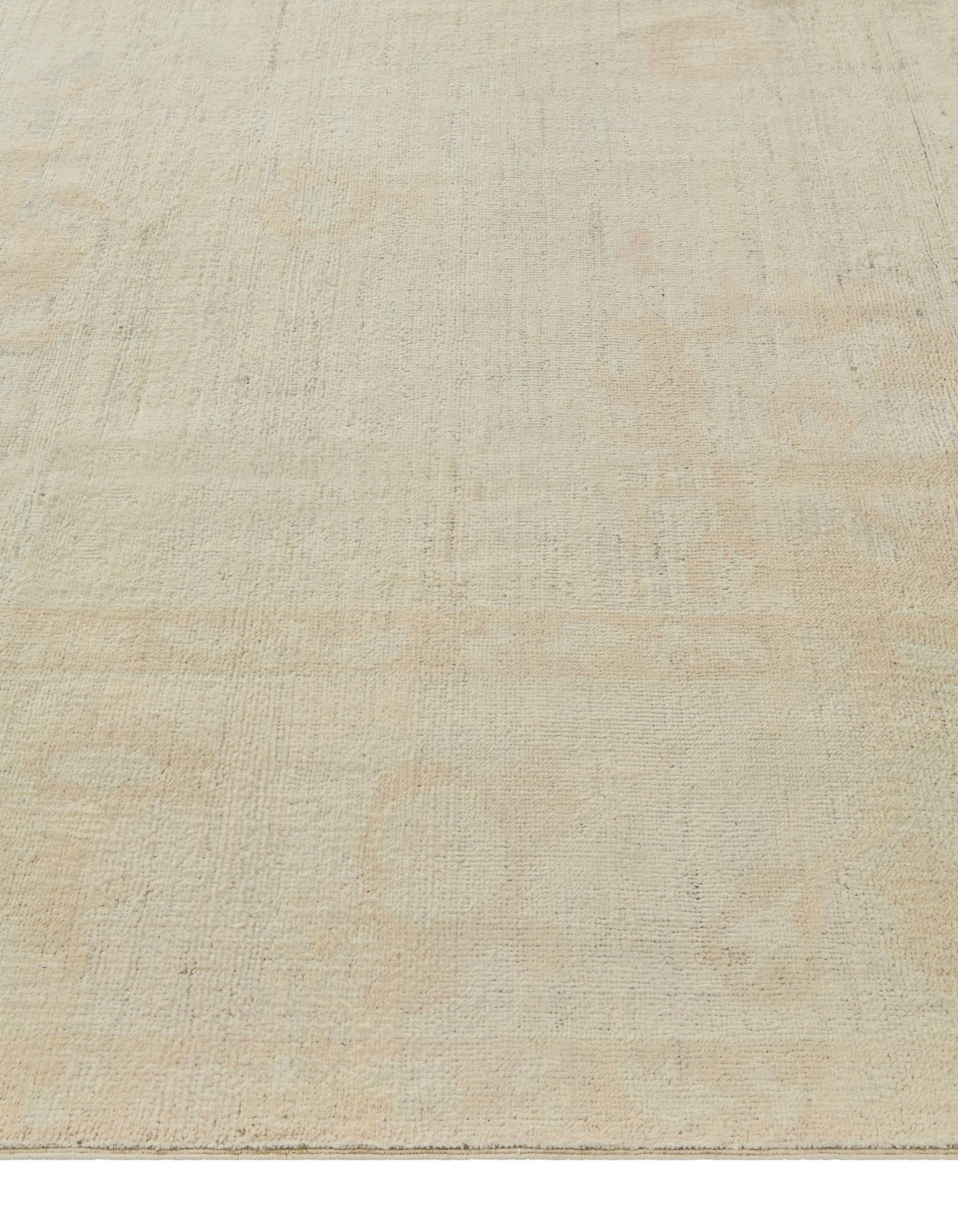 8' x 10' Hand Knotted Oushak Wool Rug