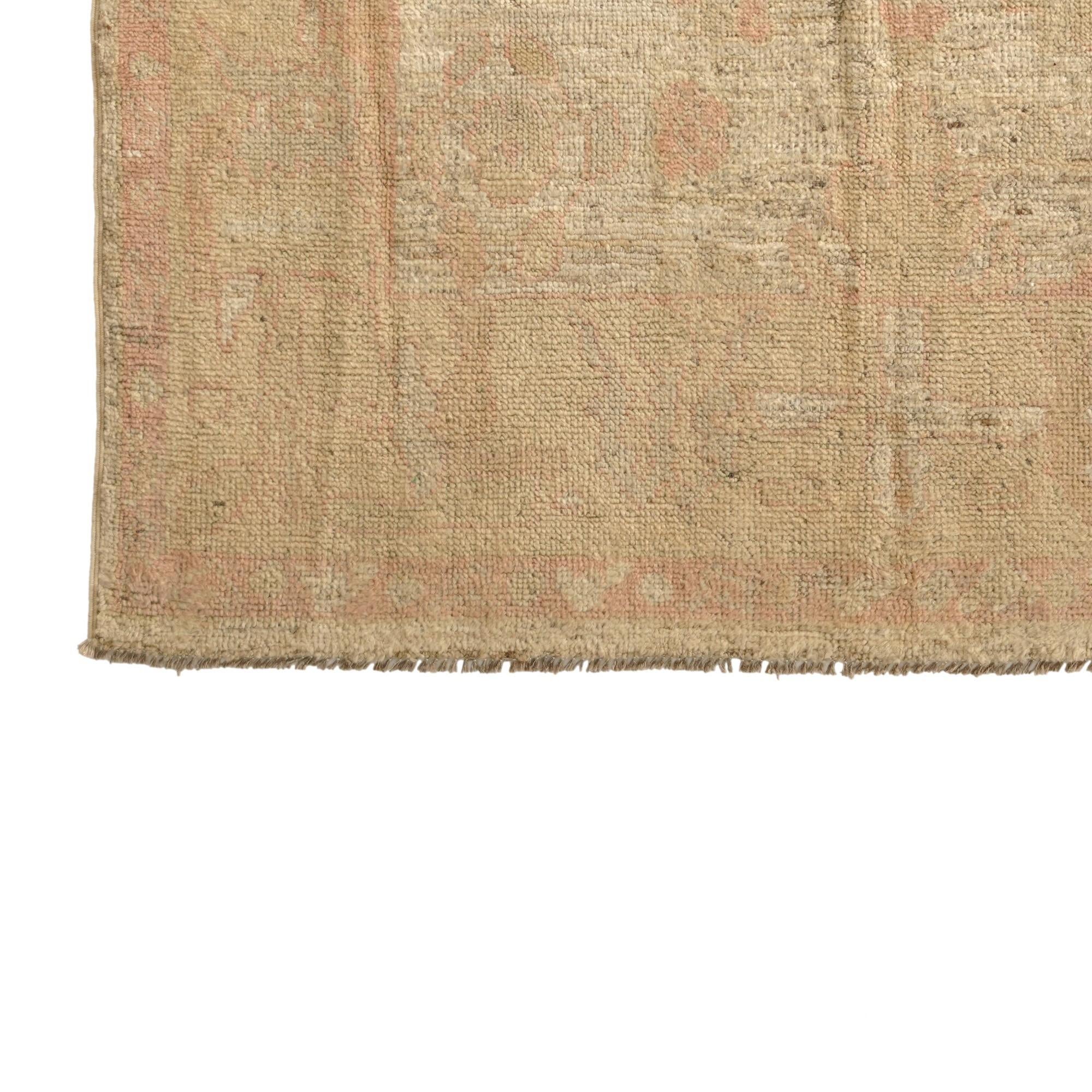 5' 1 x 7' 1 Hand Knotted Oushak Wool Rug