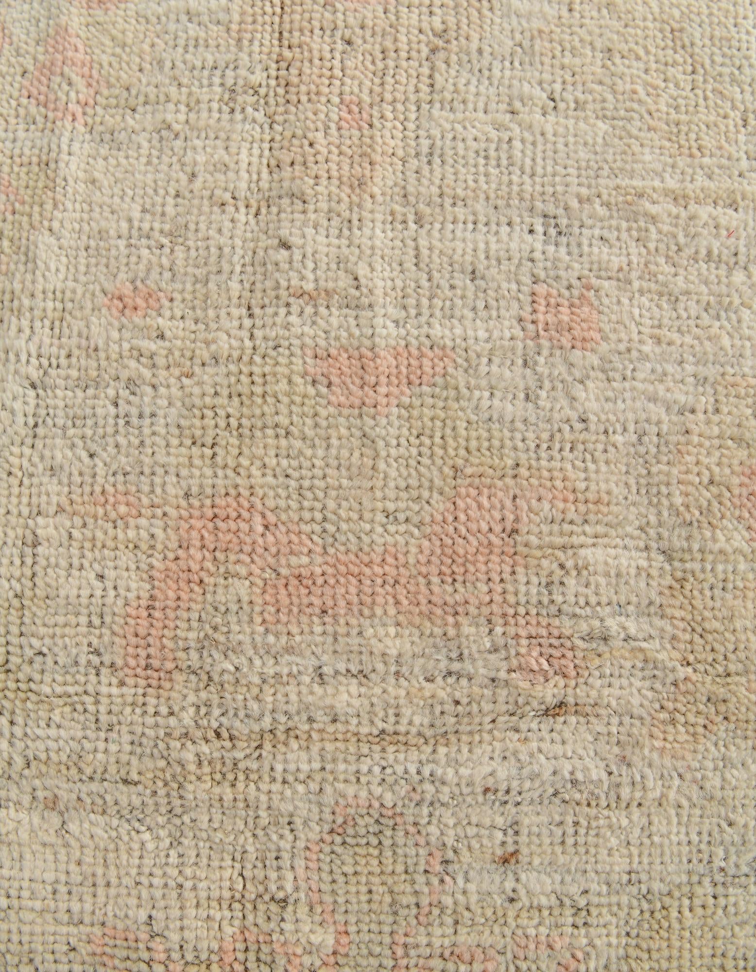 5' 1 x 7' 1 Hand Knotted Oushak Wool Rug