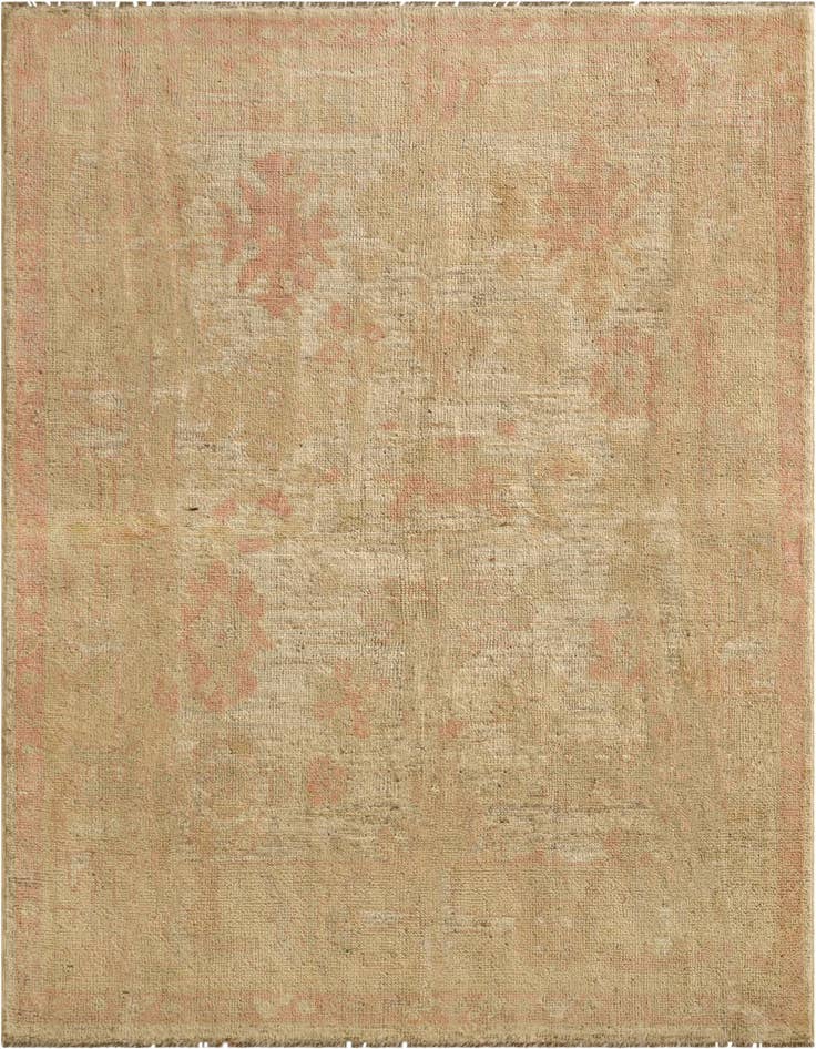 Detail image of 5' 1 x 7' 1 Hand Knotted Oushak Wool Rug