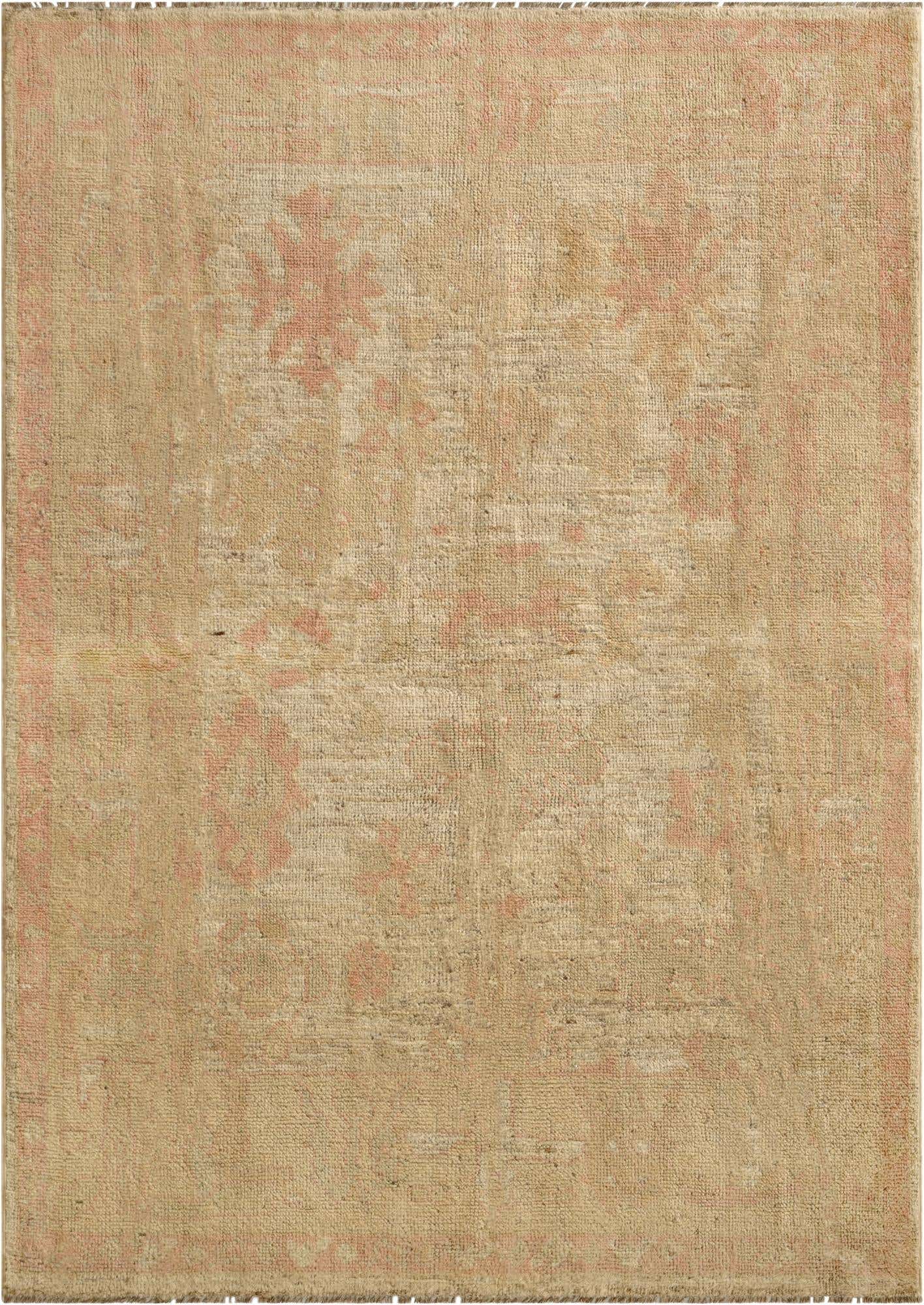 5' 1 x 7' 1 Hand Knotted Oushak Wool Rug