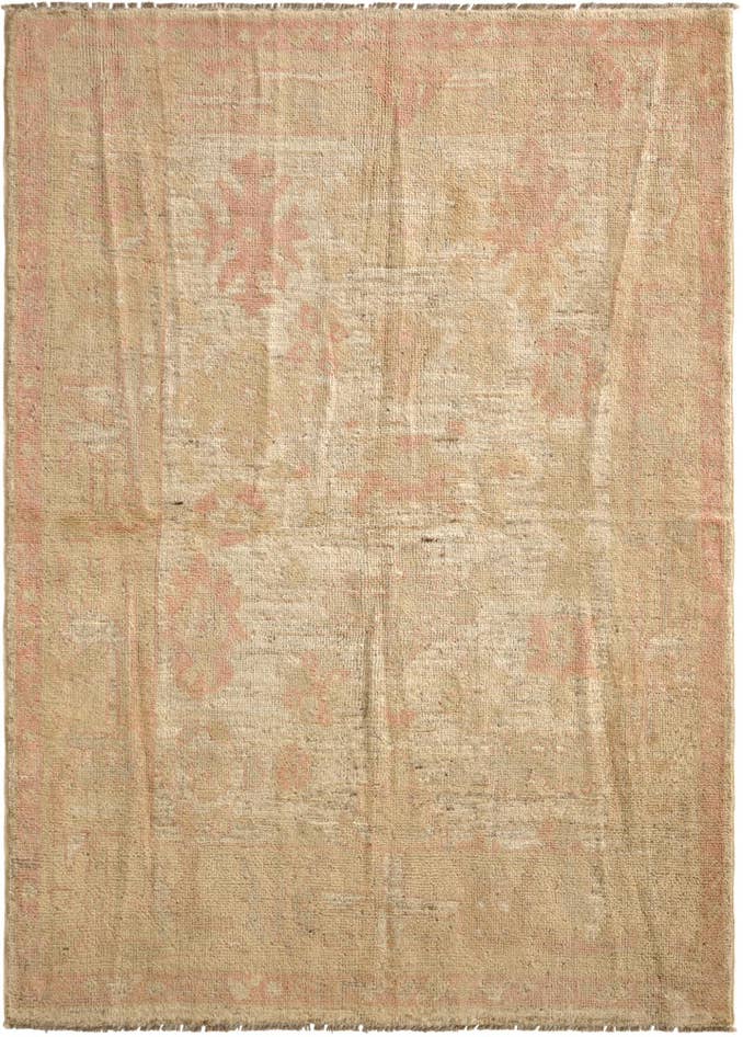 Detail image of 5' 1 x 7' 1 Hand Knotted Oushak Wool Rug