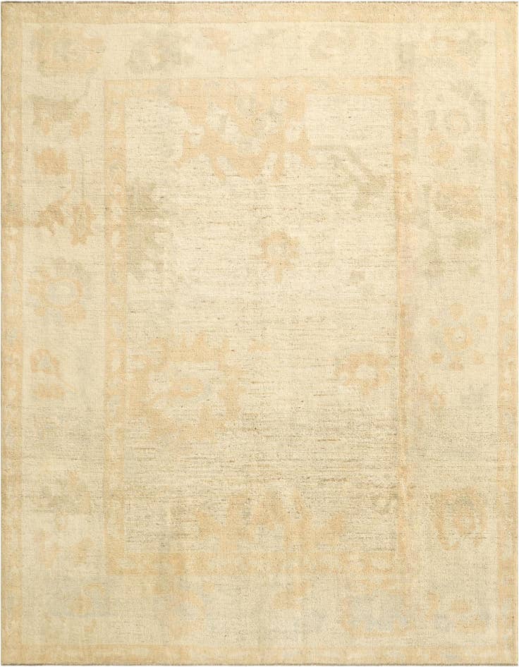 Detail image of 8' 3 x 10' 1 Hand Knotted Oushak Wool Rug