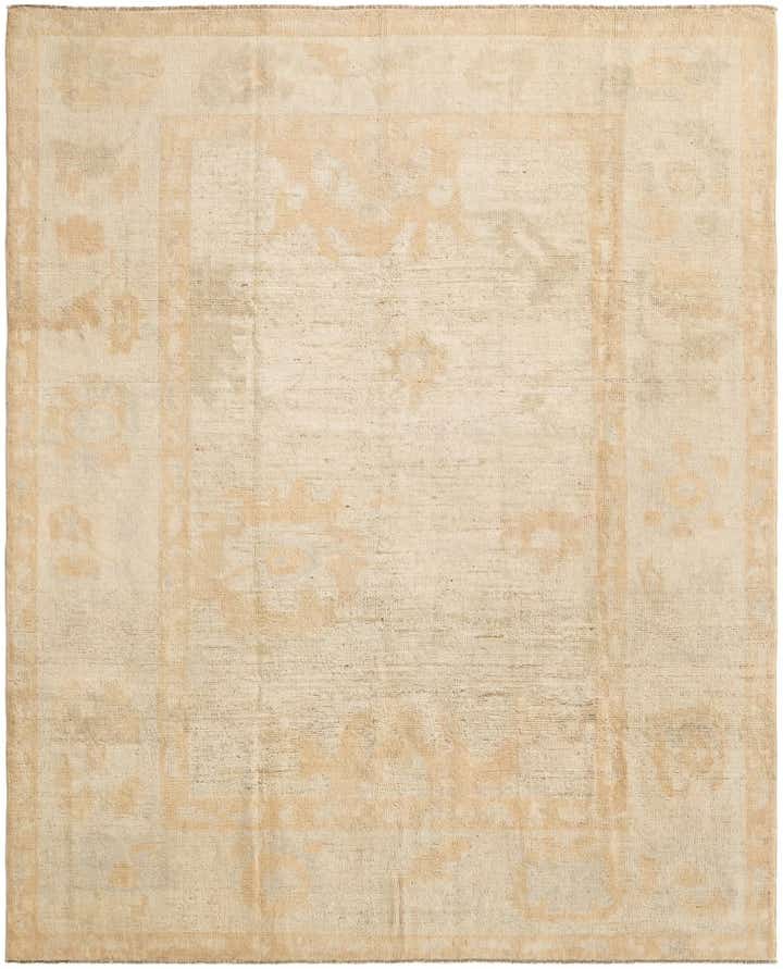 8' 3 x 10' 1 Hand Knotted Oushak Wool Rug