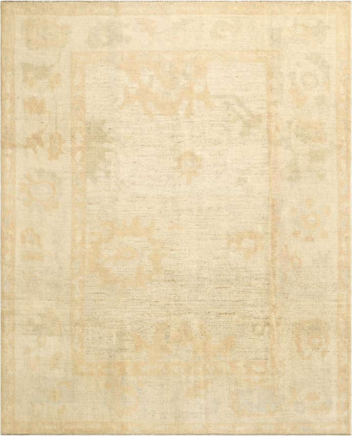 8' 3 x 10' 1 Hand Knotted Oushak Wool Rug