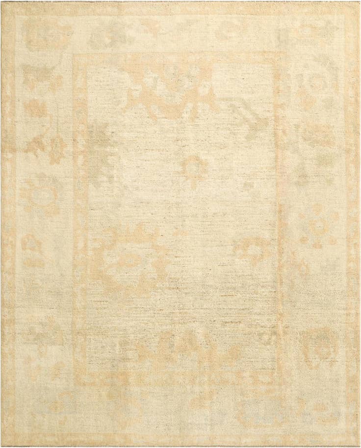 Detail image of 8' 3 x 10' 1 Hand Knotted Oushak Wool Rug