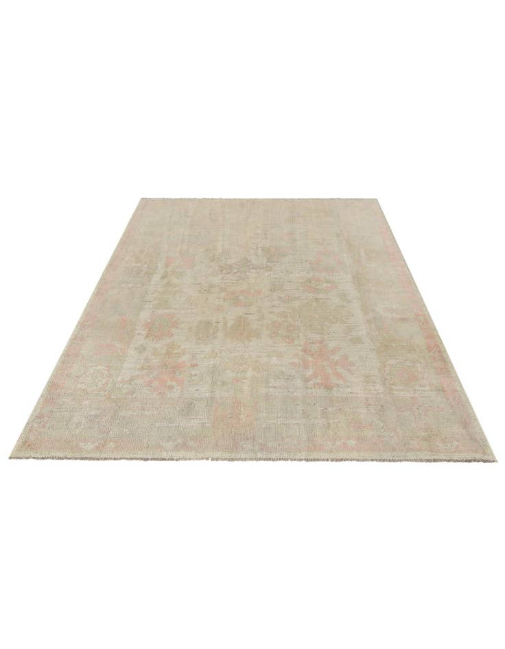 Detail image of 5' 1 x 6' 11 Hand Knotted Oushak Wool Rug