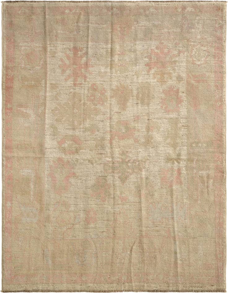 Detail image of 5' 1 x 6' 11 Hand Knotted Oushak Wool Rug