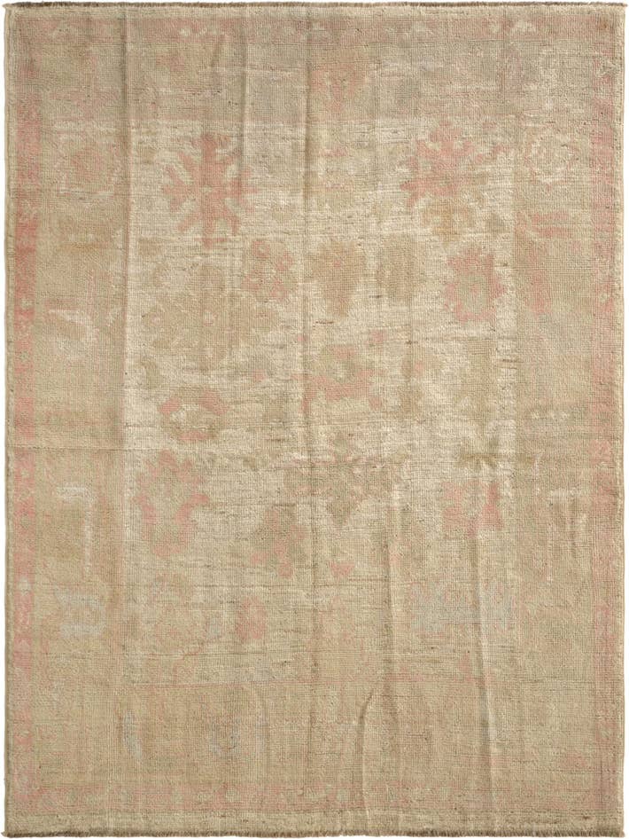 Detail image of 5' 1 x 6' 11 Hand Knotted Oushak Wool Rug