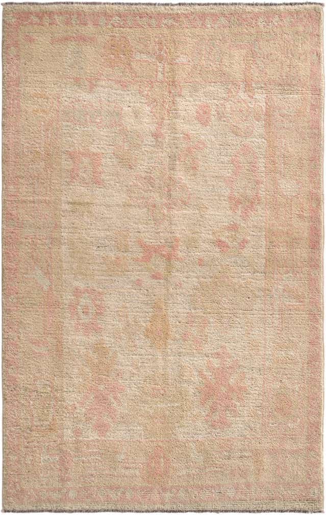 4' x 6' 2 Hand Knotted Oushak Wool Rug