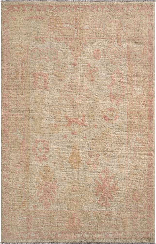 4' x 6' 2 Hand Knotted Oushak Wool Rug