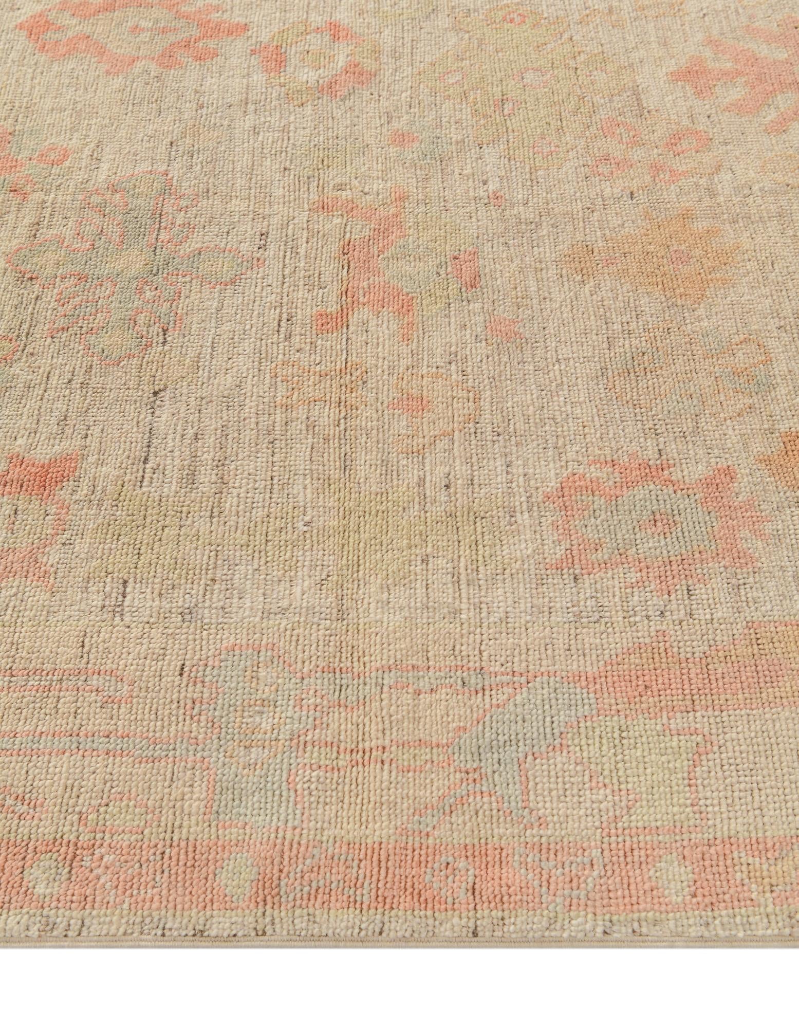 5' 1 x 7' 1 Hand Knotted Oushak Wool Rug