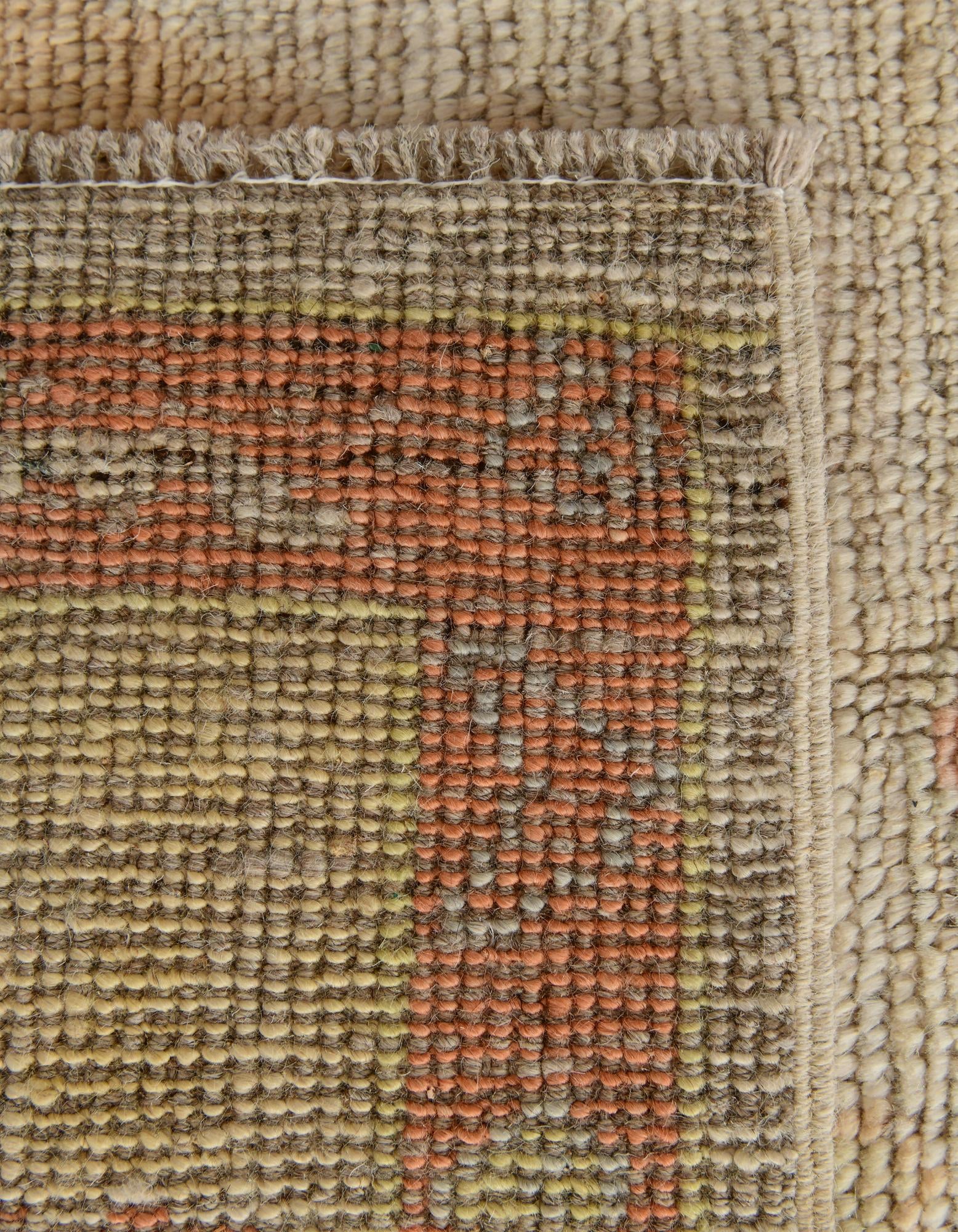 5' 1 x 7' 1 Hand Knotted Oushak Wool Rug