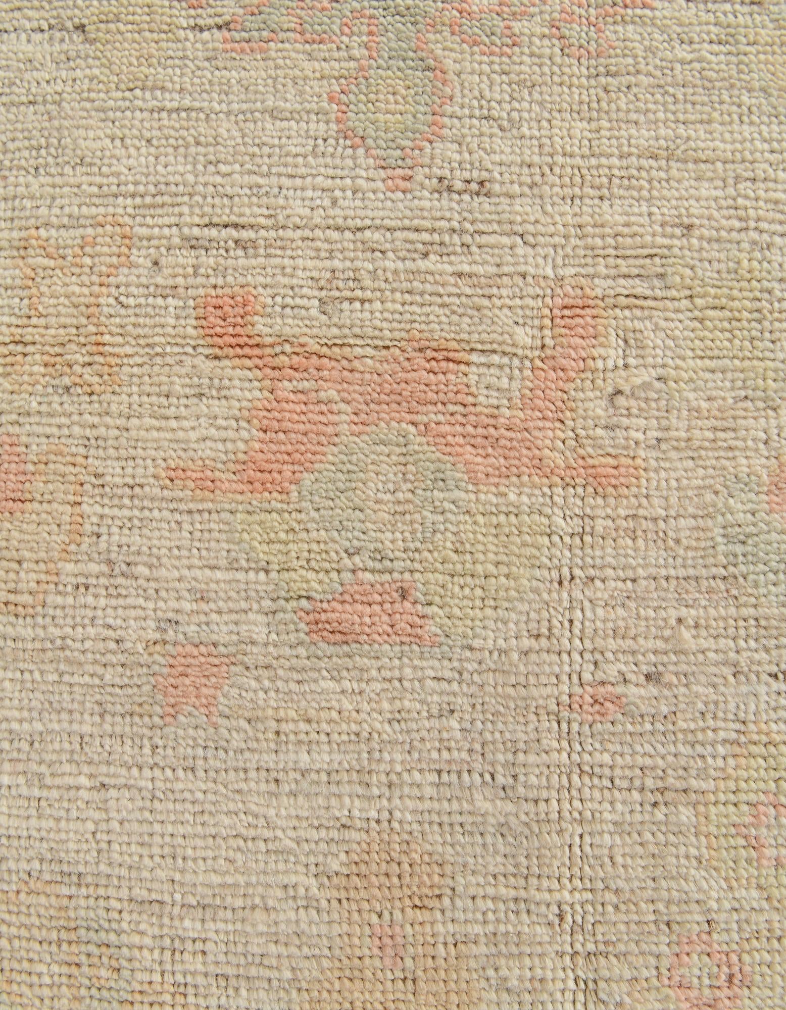 5' 1 x 7' 1 Hand Knotted Oushak Wool Rug