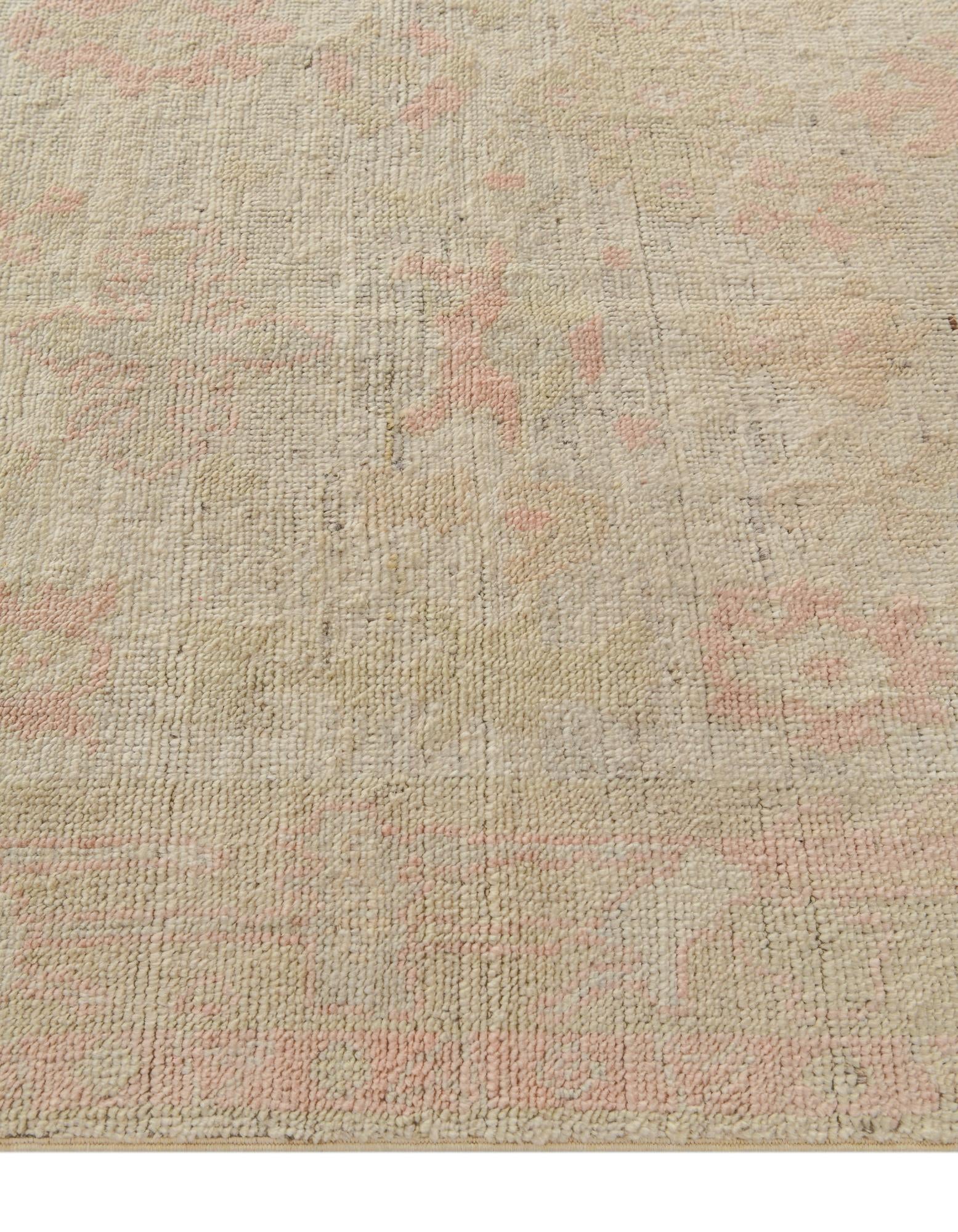 4' 2 x 6' 1 Hand Knotted Oushak Wool Rug