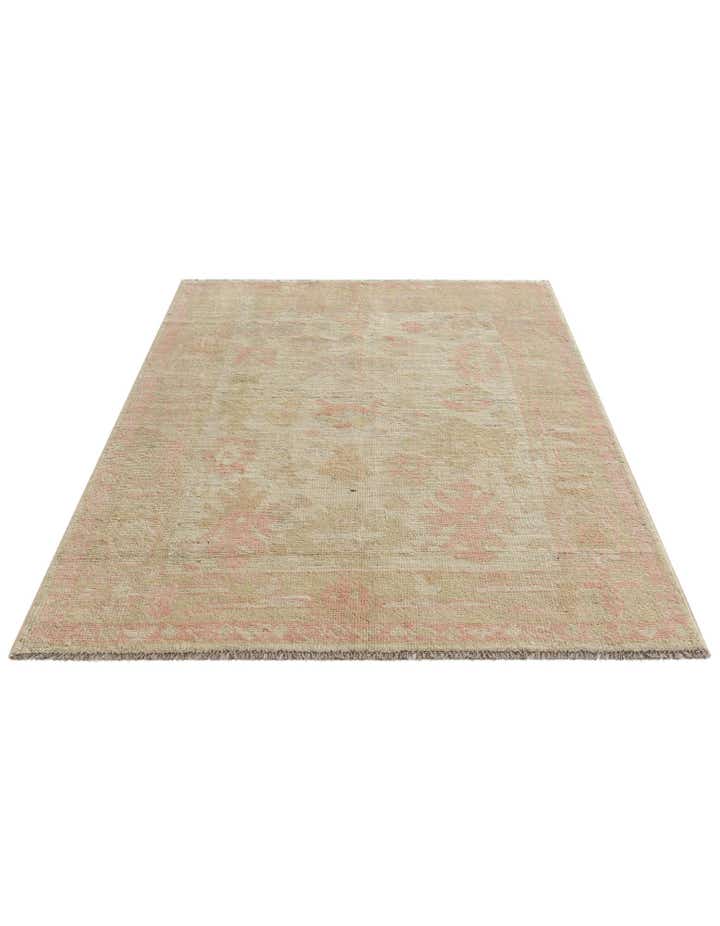 4' 2 x 6' 1 Hand Knotted Oushak Wool Rug