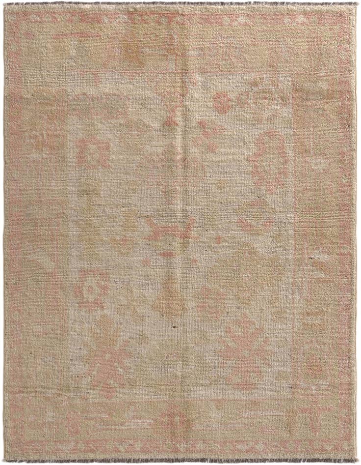 Detail image of 4' 2 x 6' 1 Hand Knotted Oushak Wool Rug