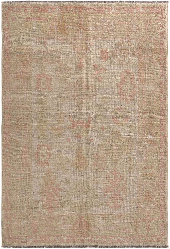4' 2 x 6' 1 Hand Knotted Oushak Wool Rug