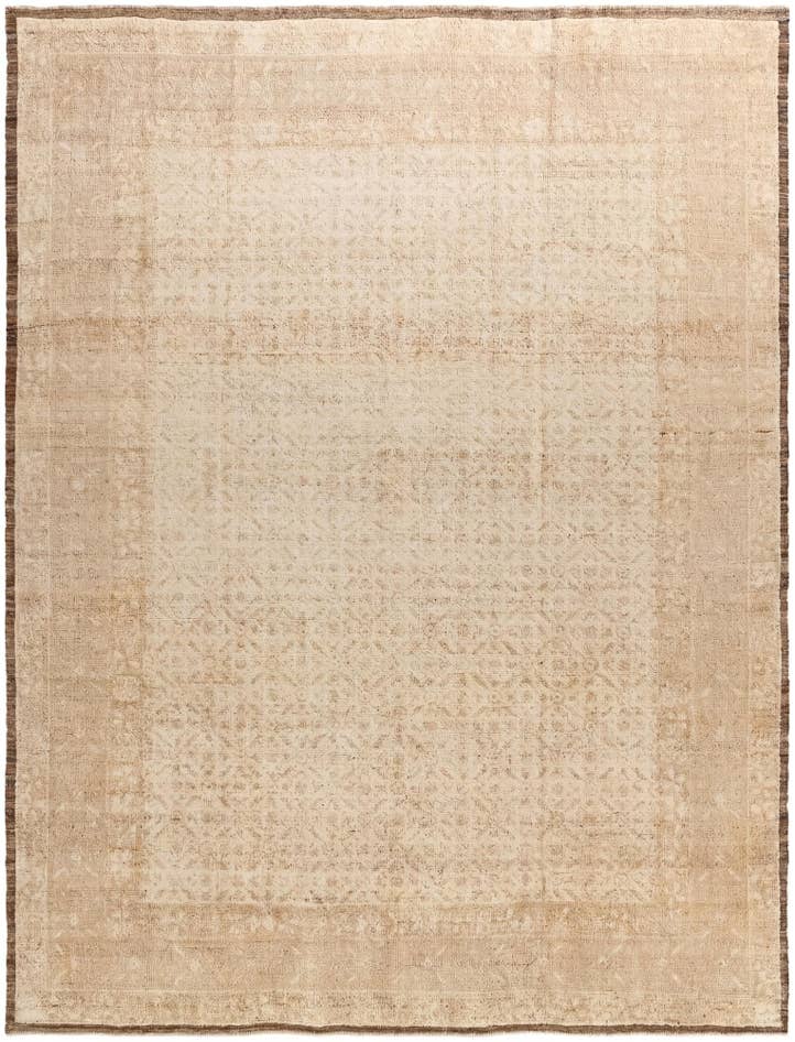 Detail image of 9' 3 x 12' 3 Hand Knotted Oushak Wool Rug