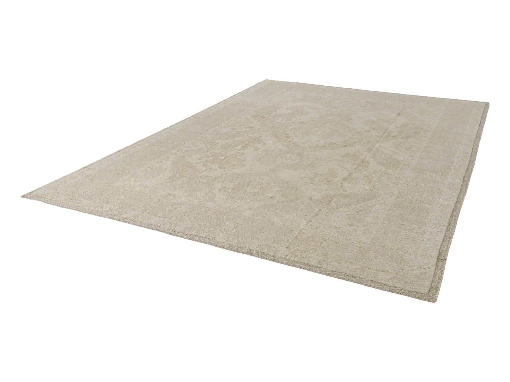 10' 1 x 14' 2 Hand Knotted Oushak Wool Rug