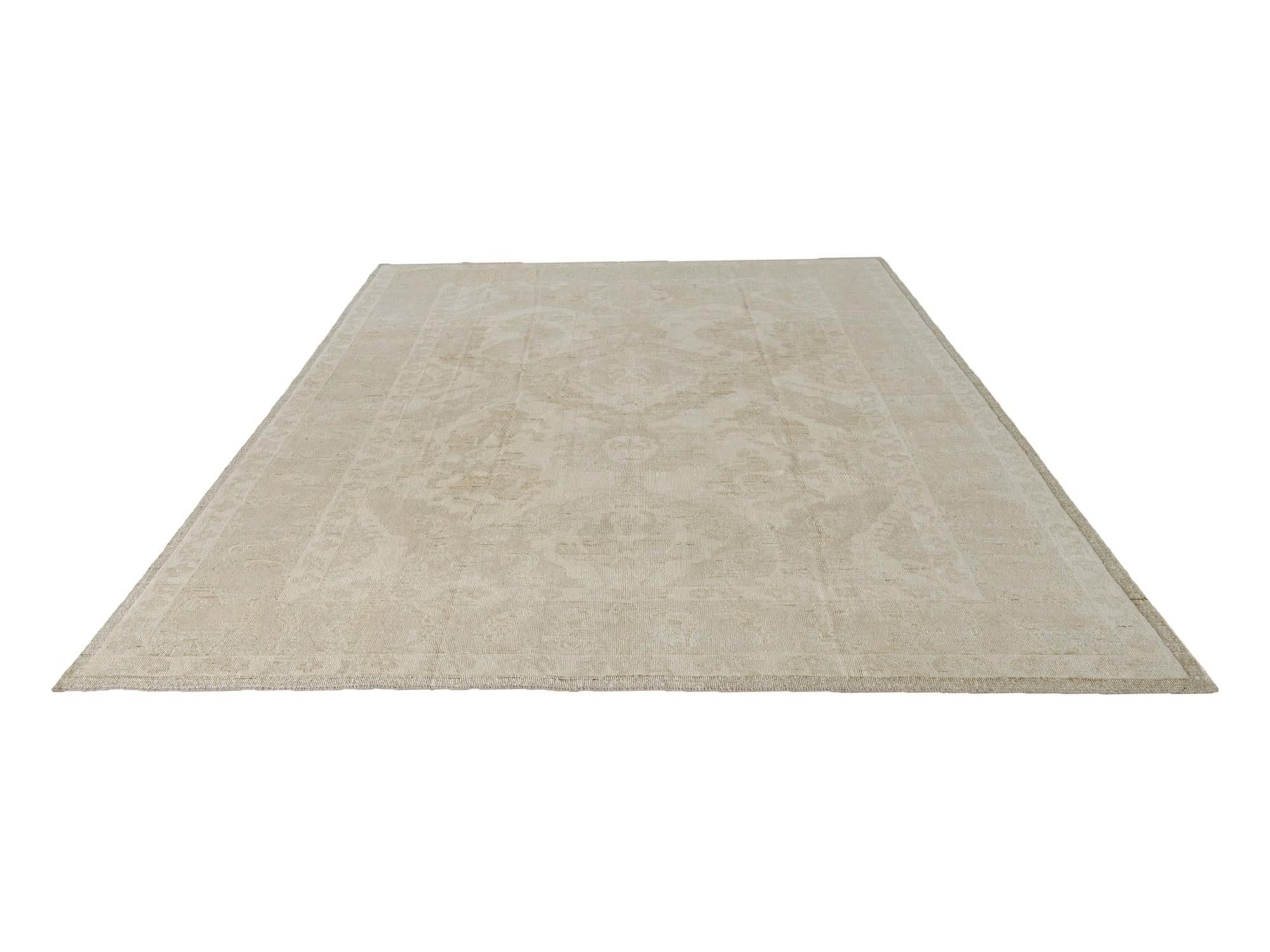 10' 1 x 14' 2 Hand Knotted Oushak Wool Rug