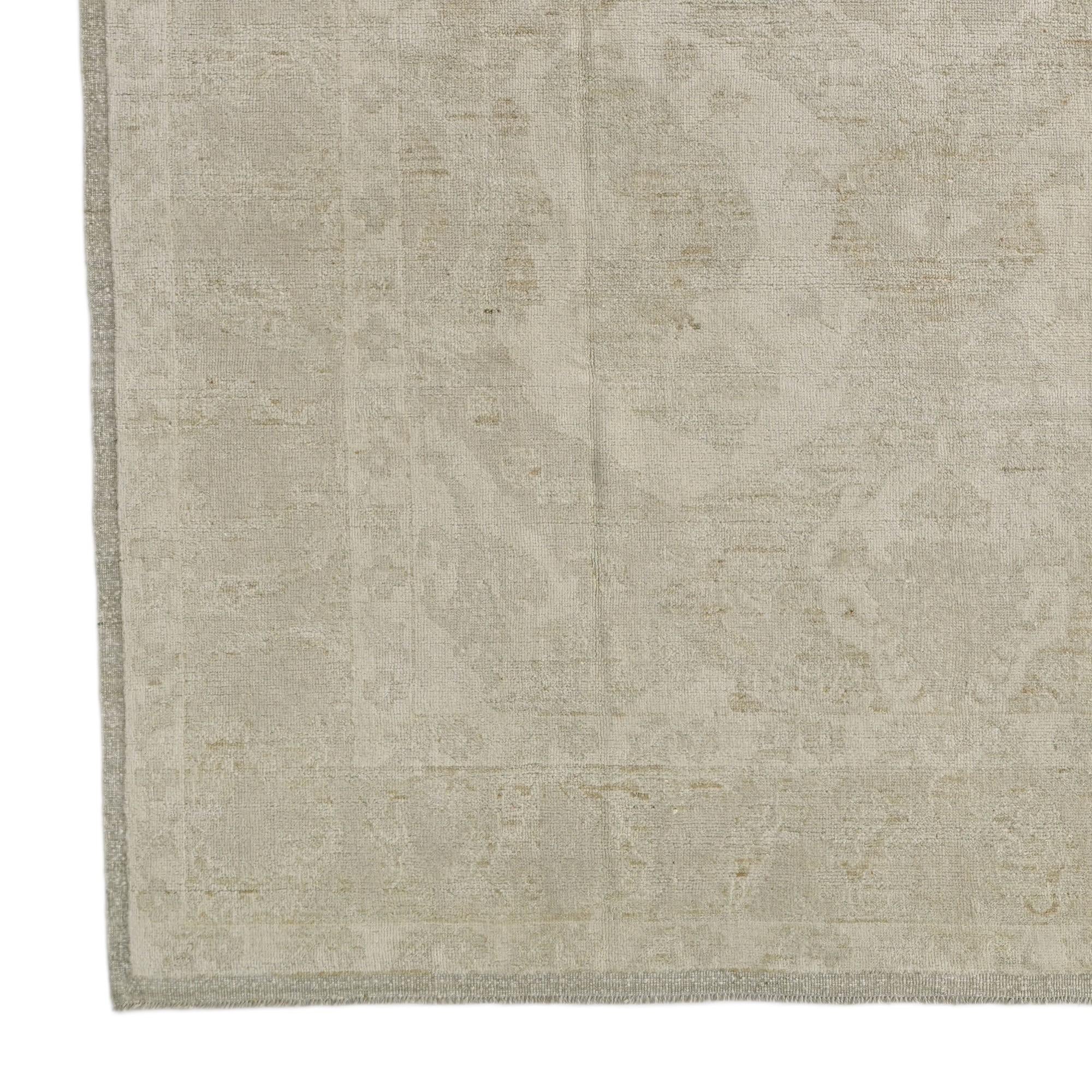 10' 1 x 14' 2 Hand Knotted Oushak Wool Rug
