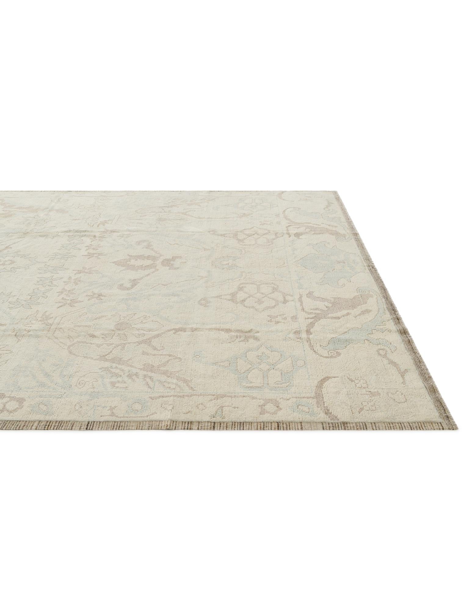 8' 3 x 10' 3 Hand Knotted Oushak Wool Rug