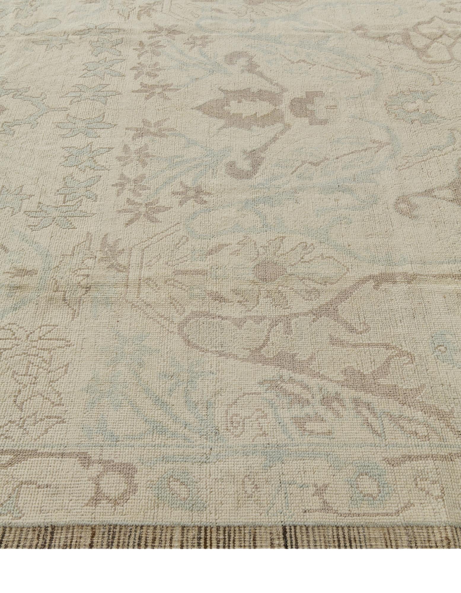 8' 3 x 10' 3 Hand Knotted Oushak Wool Rug