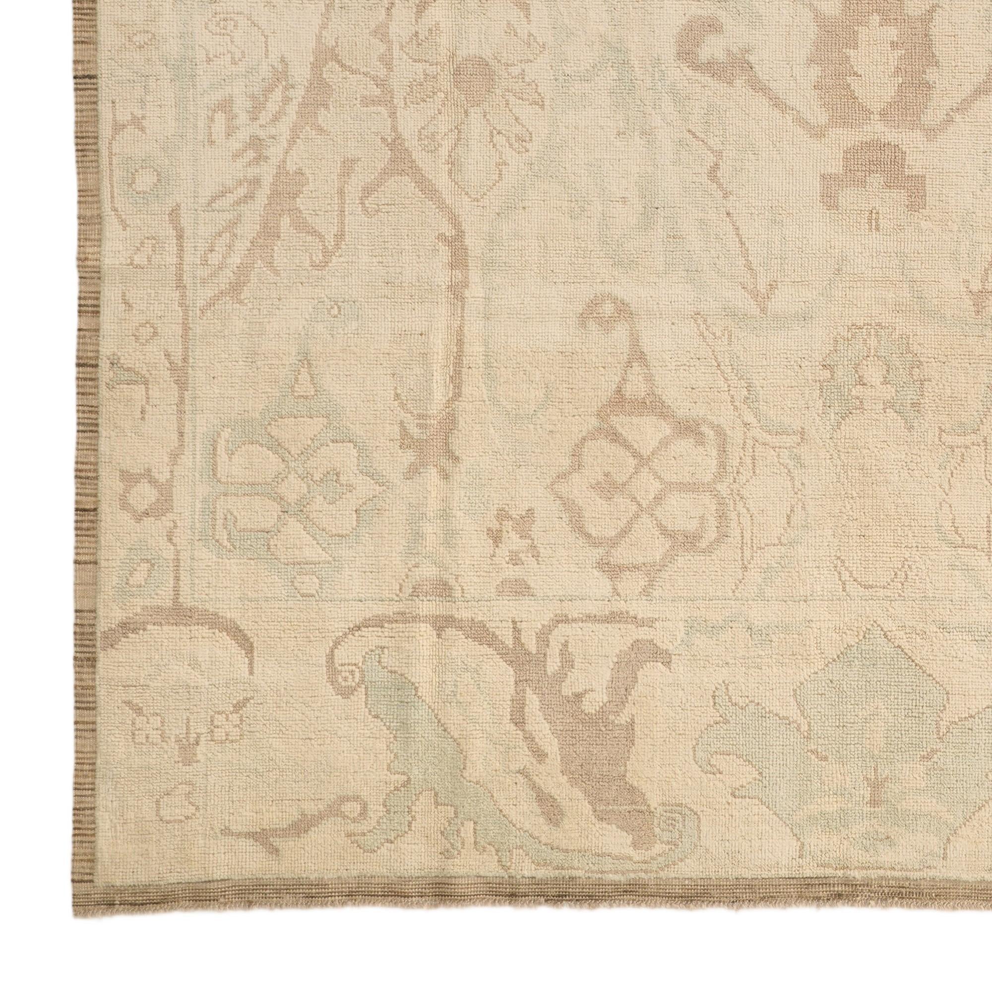 8' 3 x 10' 3 Hand Knotted Oushak Wool Rug
