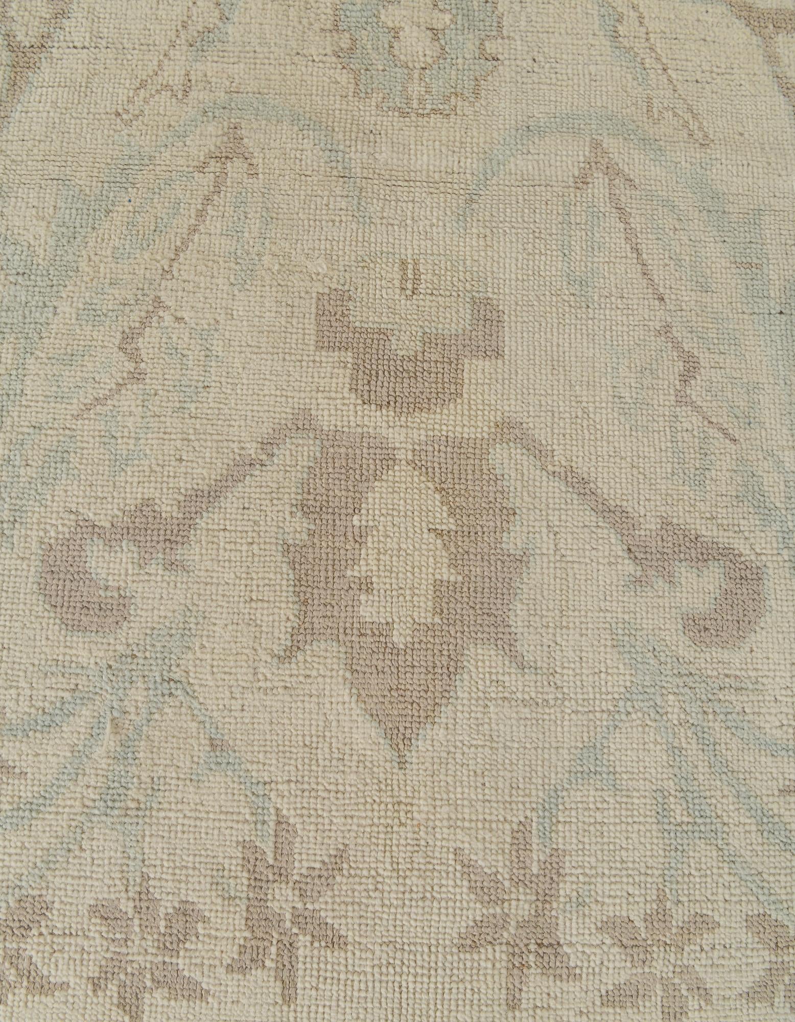 8' 3 x 10' 3 Hand Knotted Oushak Wool Rug