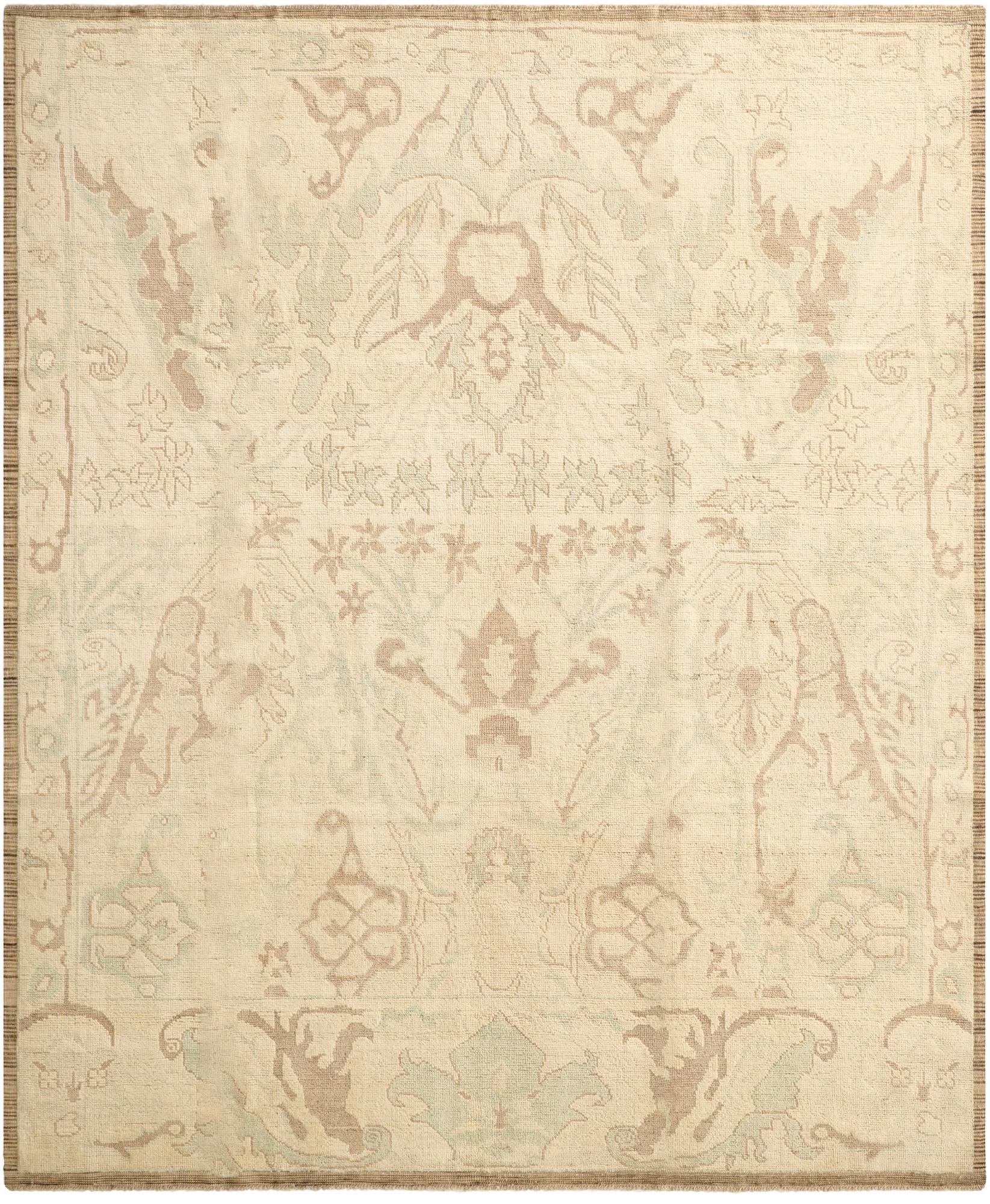 8' 3 x 10' 3  Hand Knotted Oushak Wool Rug
