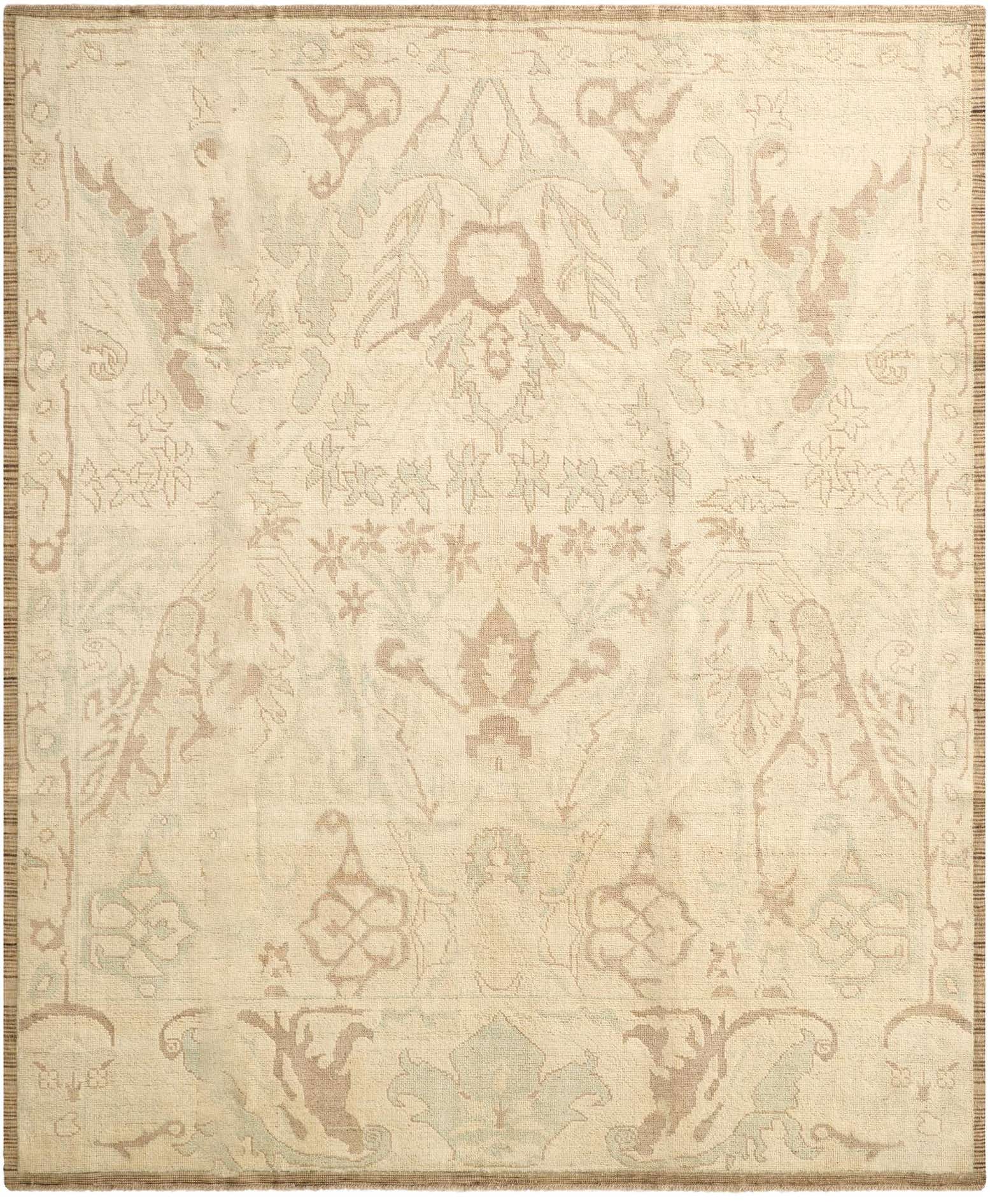 8' 3 x 10' 3 Hand Knotted Oushak Wool Rug