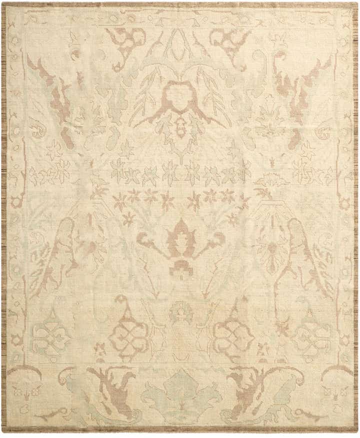 8' 3 x 10' 3 Hand Knotted Oushak Wool Rug