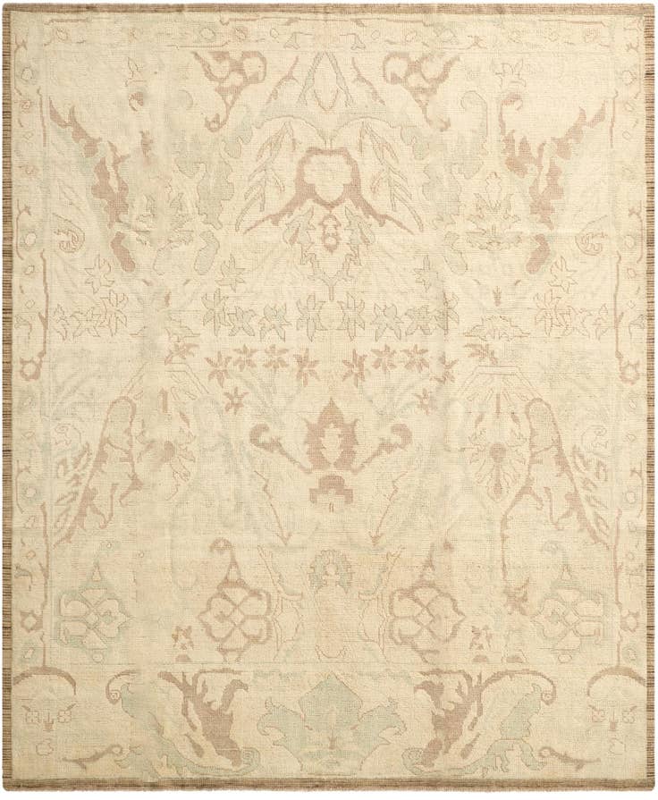 Detail image of 8' 3 x 10' 3 Hand Knotted Oushak Wool Rug