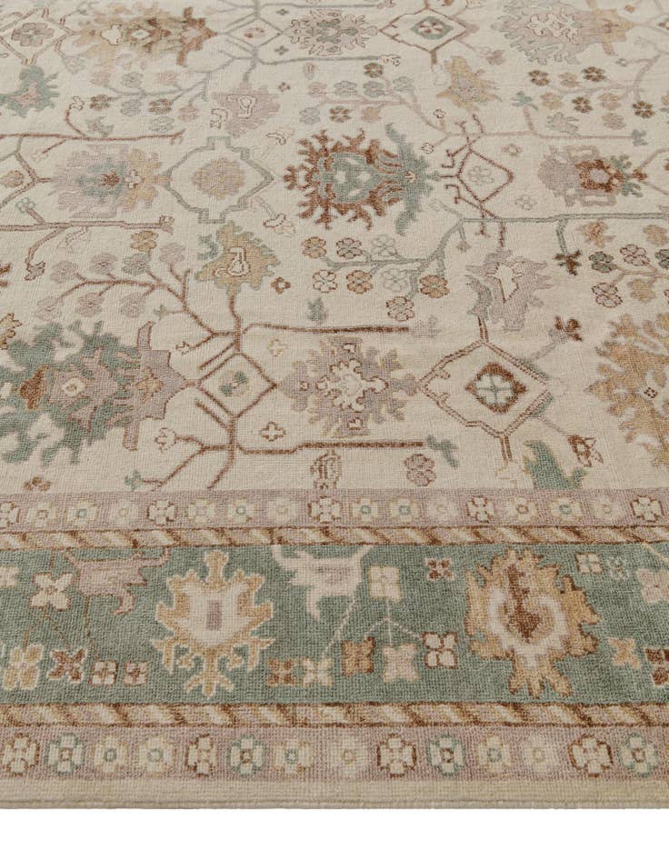 Detail image of 8' 2 x 10'  Hand Knotted Oushak Wool Rug