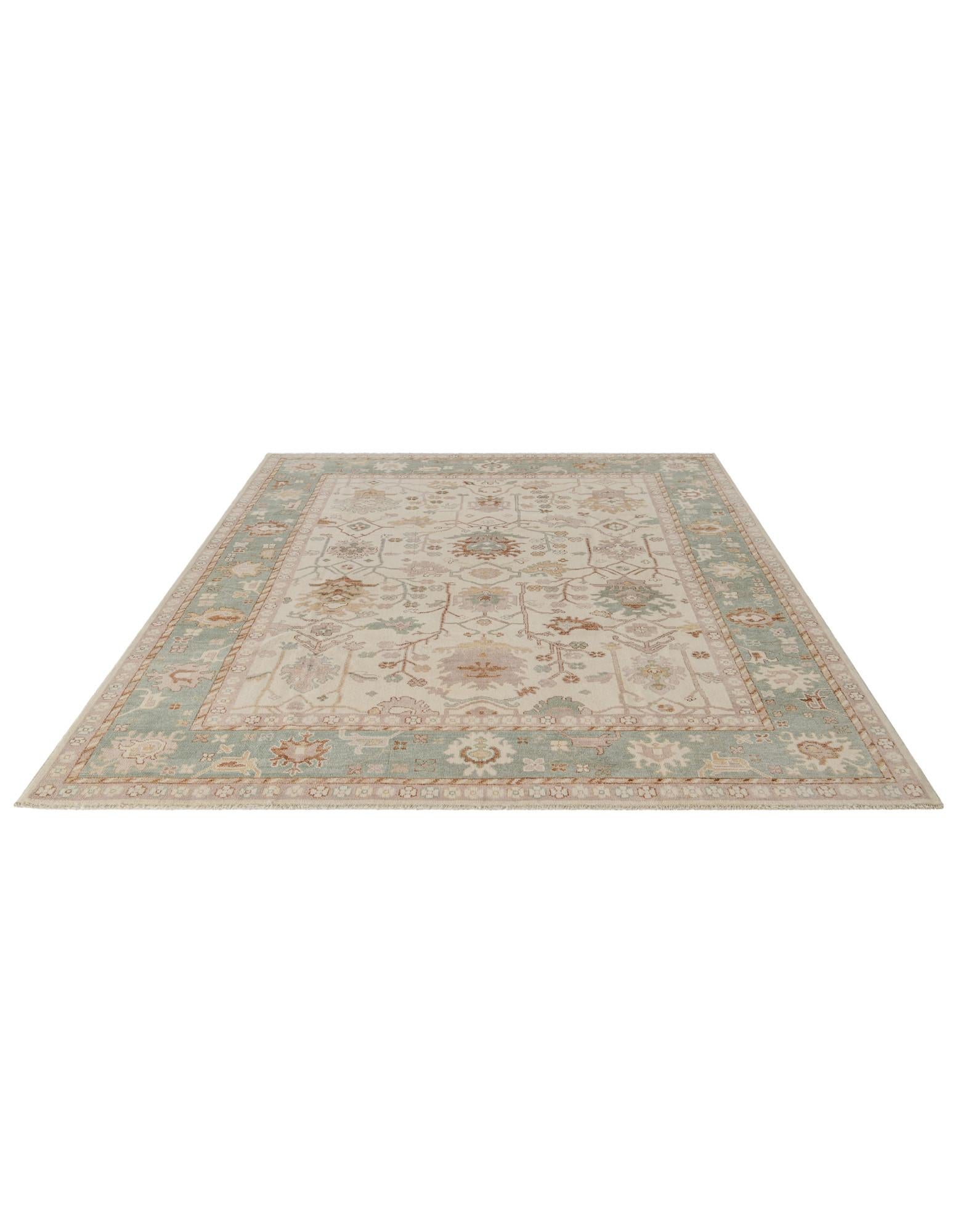 8' 2 x 10' Hand Knotted Oushak Wool Rug