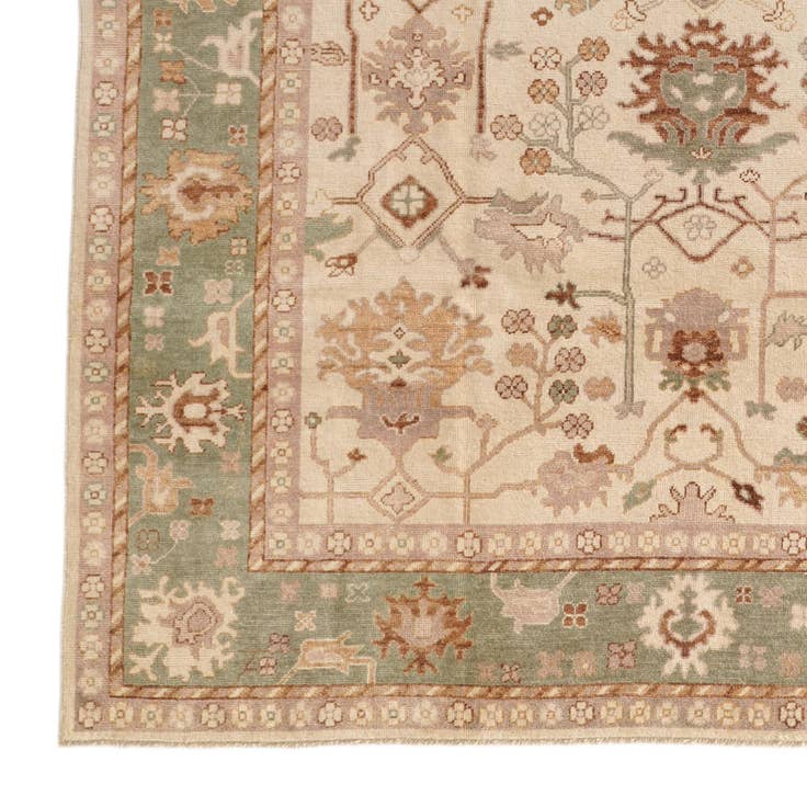 Detail image of 8' 2 x 10' Hand Knotted Oushak Wool Rug