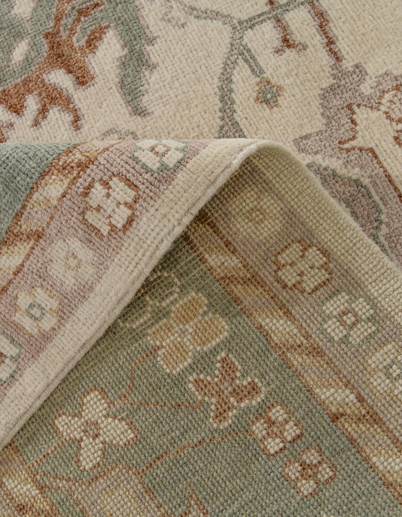 8' 2 x 10' Hand Knotted Oushak Wool Rug