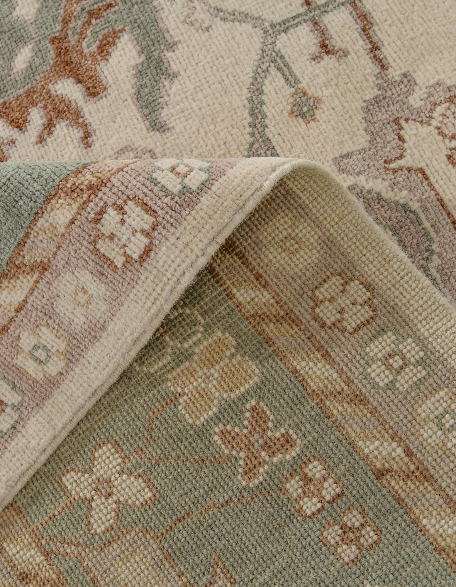 8' 2 x 10' Hand Knotted Oushak Wool Rug